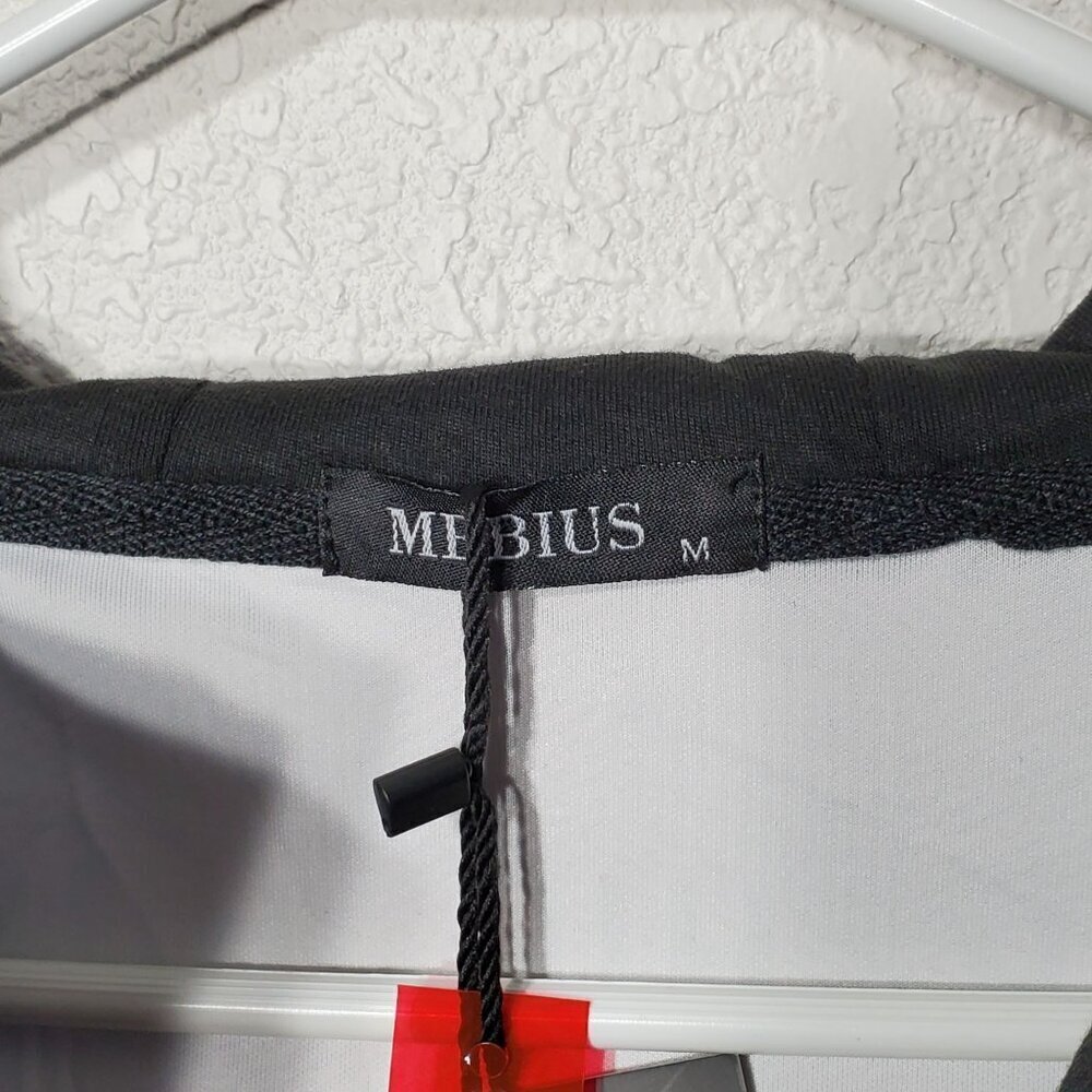 Mebius Men's Hip Hop Hoodie Jacket Size M Ombre Red & Black Full Zip NWT - Picture 7 of 9